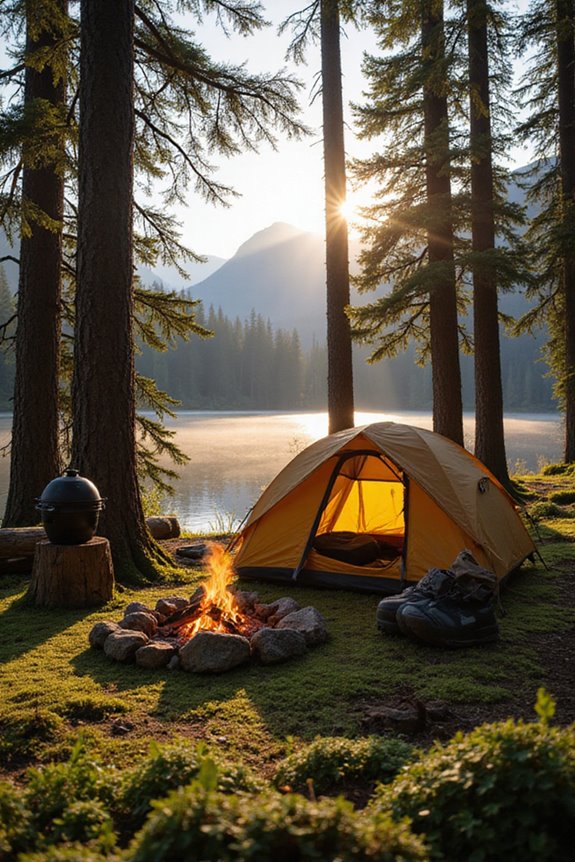 campgrounds in lush wilderness