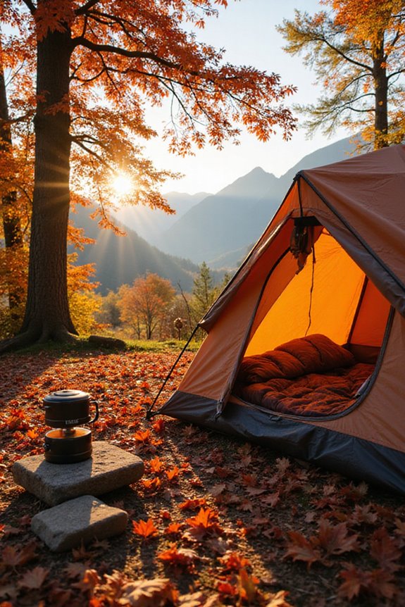 campsite setup and weatherproofing