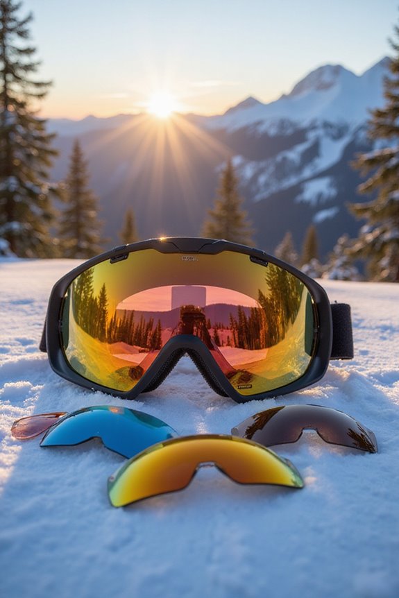 interchangeable lenses enhance visibility