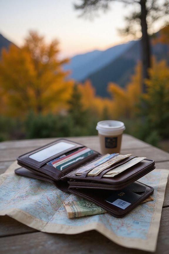organized travel wallet features