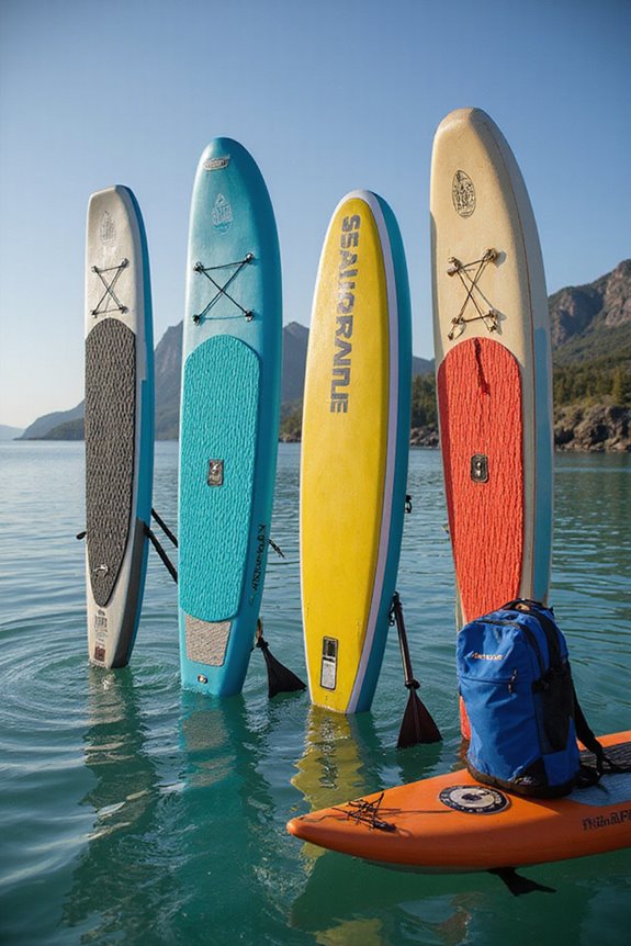portable paddleboards with backpacks