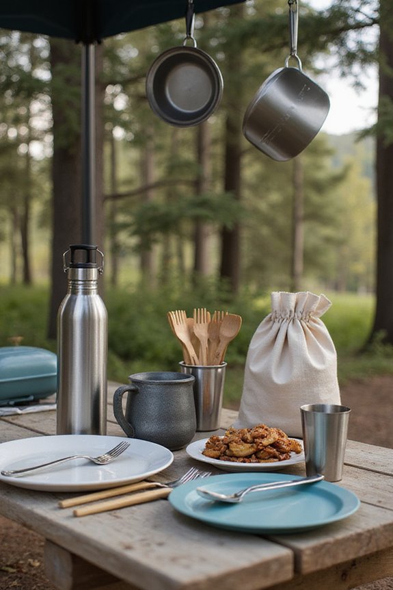 reduce plastic while camping