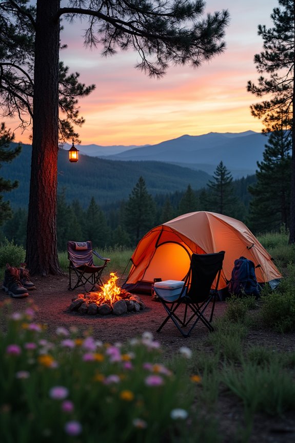 stunning camping in nature