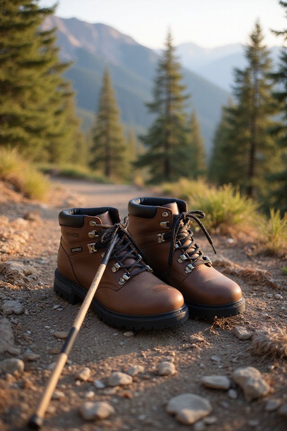 test boots on varied terrain