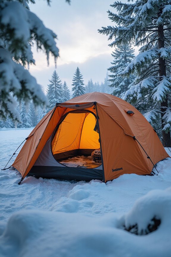 winter camping tent selection
